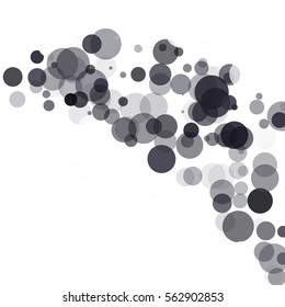 Bubbles Unique Black Bright Vector Background
