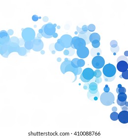 Bubbles Unique Blue Bright Vector Background