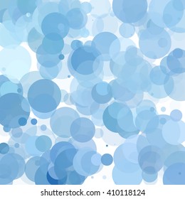 Bubbles Unique Blue Bright Vector Background
