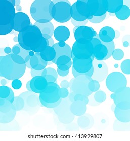 Bubbles Unique Blue Bright Vector Background
