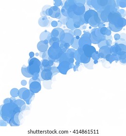 Bubbles Unique Blue Bright Vector Background