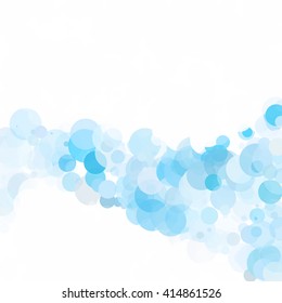 Bubbles Unique Blue Bright Vector Background
