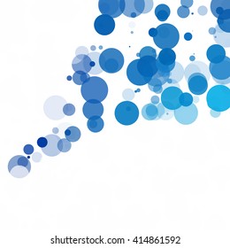 Bubbles Unique Blue Bright Vector Background