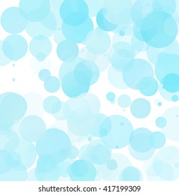 Bubbles Unique Blue Bright Vector Background