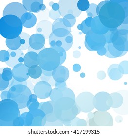 Bubbles Unique Blue Bright Vector Background