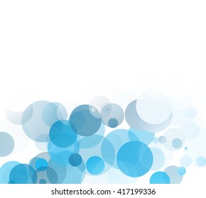 Bubbles Unique Blue Bright Vector Background