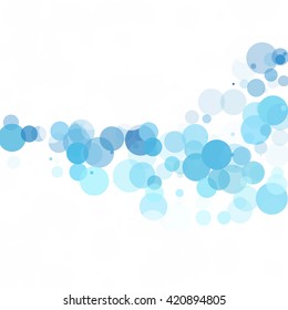 Bubbles Unique Blue Bright Vector Background