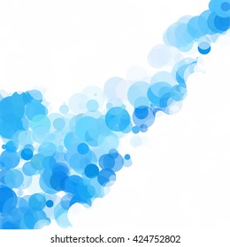 Bubbles Unique Blue Bright Vector Background