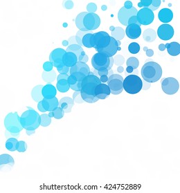 Bubbles Unique Blue Bright Vector Background