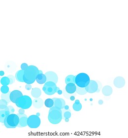 Bubbles Unique Blue Bright Vector Background