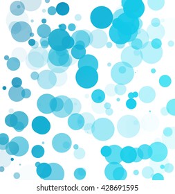 Bubbles Unique Blue Bright Vector Background