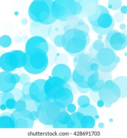 Bubbles Unique Blue Bright Vector Background