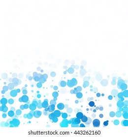 Bubbles Unique Blue Bright Vector Background