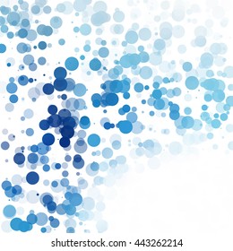Bubbles Unique Blue Bright Vector Background