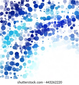 Bubbles Unique Blue Bright Vector Background