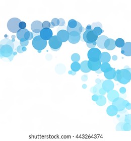 Bubbles Unique Blue Bright Vector Background