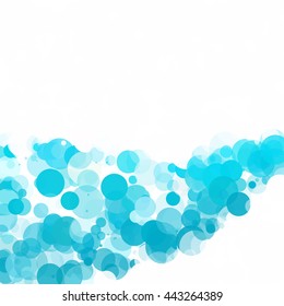 Bubbles Unique Blue Bright Vector Background