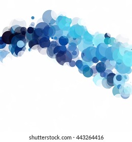 Bubbles Unique Blue Bright Vector Background