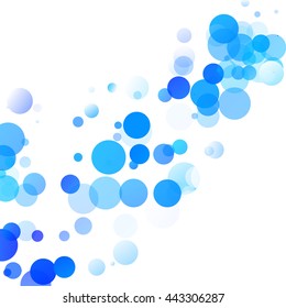 Bubbles Unique Blue Bright Vector Background