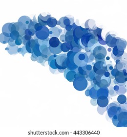 Bubbles Unique Blue Bright Vector Background