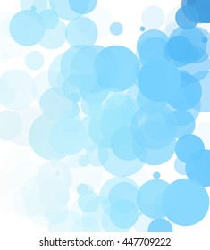 Bubbles Unique Blue Bright Vector Background