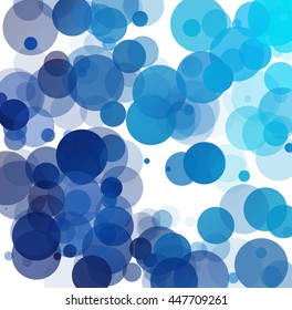 Bubbles Unique Blue Bright Vector Background