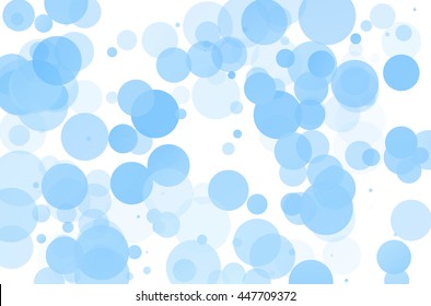 Bubbles Unique Blue Bright Vector Background