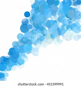 Bubbles Unique Blue Bright Vector Background