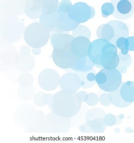 Bubbles Unique Blue Bright Vector Background