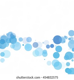 Bubbles Unique Blue Bright Vector Background
