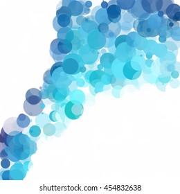 Bubbles Unique Blue Bright Vector Background