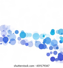 Bubbles Unique Blue Bright Vector Background