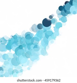Bubbles Unique Blue Bright Vector Background