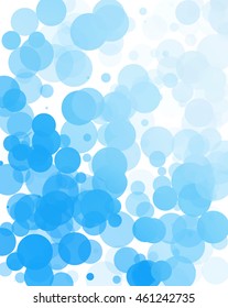 Bubbles Unique Blue Bright Vector Background