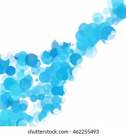 Bubbles Unique Blue Bright Vector Background