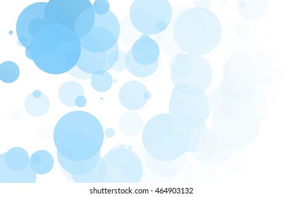 Bubbles Unique Blue Bright Vector Background
