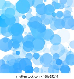 Bubbles Unique Blue Bright Vector Background