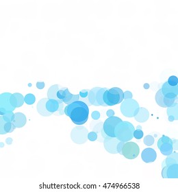 Bubbles Unique Blue Bright Vector Background