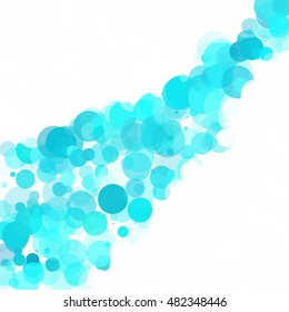 Bubbles Unique Blue Bright Vector Background
