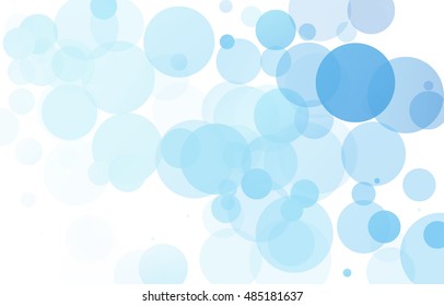 Bubbles Unique Blue Bright Vector Background