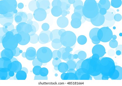 Bubbles Unique Blue Bright Vector Background