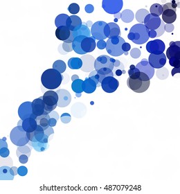 Bubbles Unique Blue Bright Vector Background