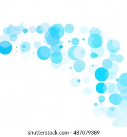 Bubbles Unique Blue Bright Vector Background