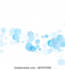 Bubbles Unique Blue Bright Vector Background