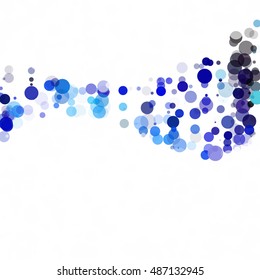 Bubbles Unique Blue Bright Vector Background