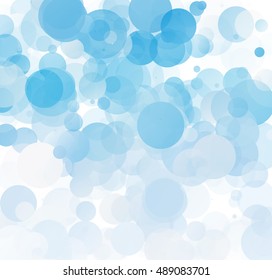 Bubbles Unique Blue Bright Vector Background