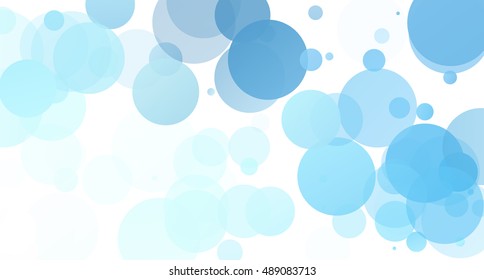 Bubbles Unique Blue Bright Vector Background