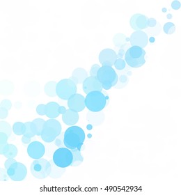 Bubbles Unique Blue Bright Vector Background