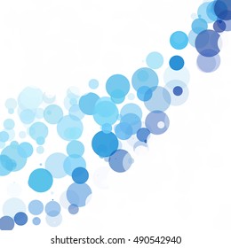 Bubbles Unique Blue Bright Vector Background