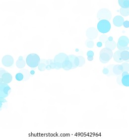 Bubbles Unique Blue Bright Vector Background